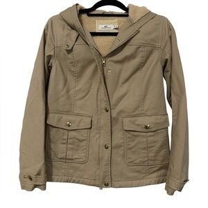 Vineyard Vines Tan/Khaki Fleece Lined Hooded Jacket (Size XS)